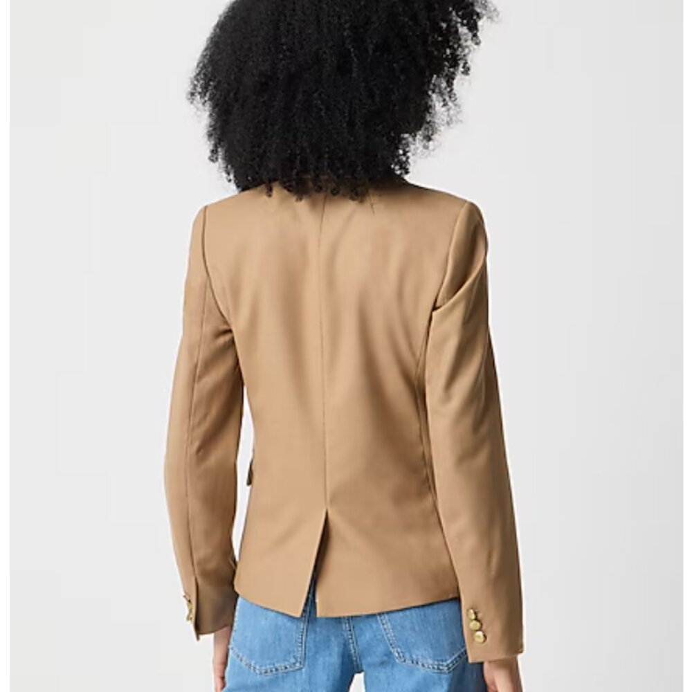 J.Crew Factory Original Schoolboy Blazer Woman Size 4 Tan Camel / Wool Blend - Picture 7 of 8
